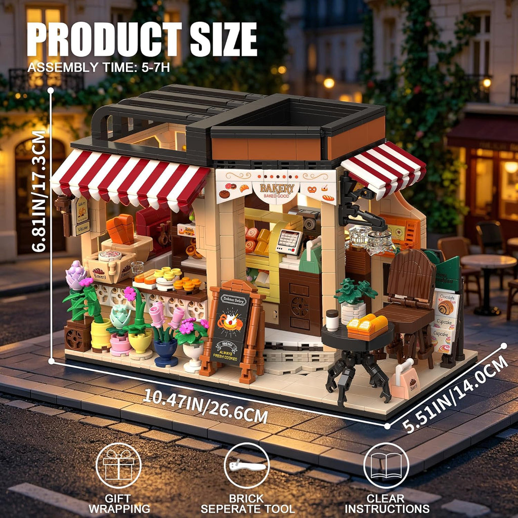 EITOLNR Juegos de construcción de casas de panadería de ciudad, jug...
