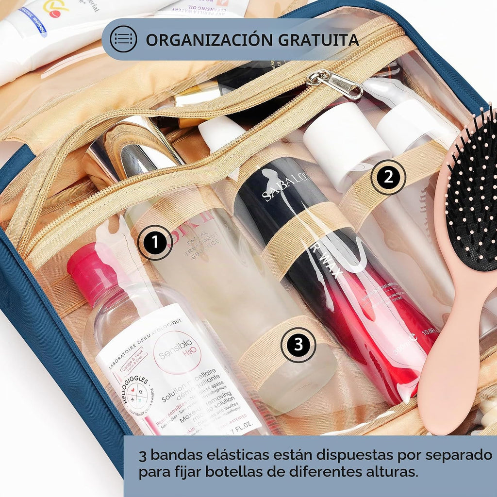 Neceser colgante de viaje para mujeres y hombres, con 6 fundas de b...