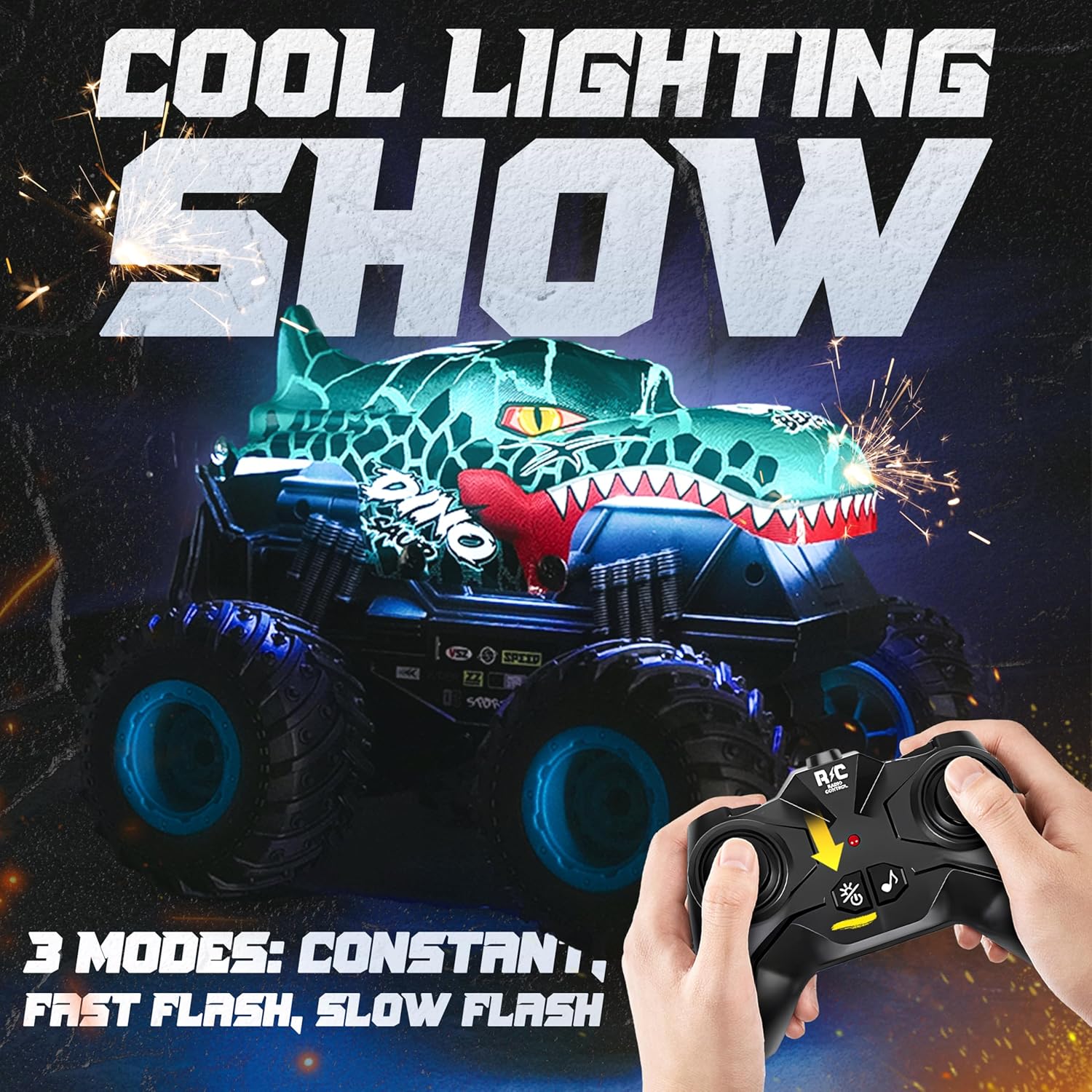 BEZGAR Monster Truck Toys - Camiones monstruo a control remoto con...