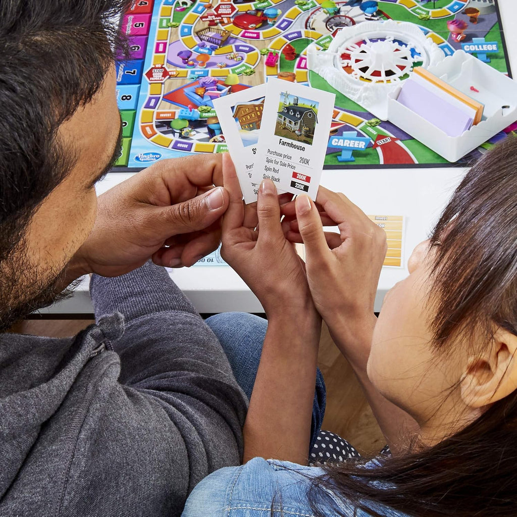 Juego de mesa The Game of Life, juegos familiares para niños de 8 a...