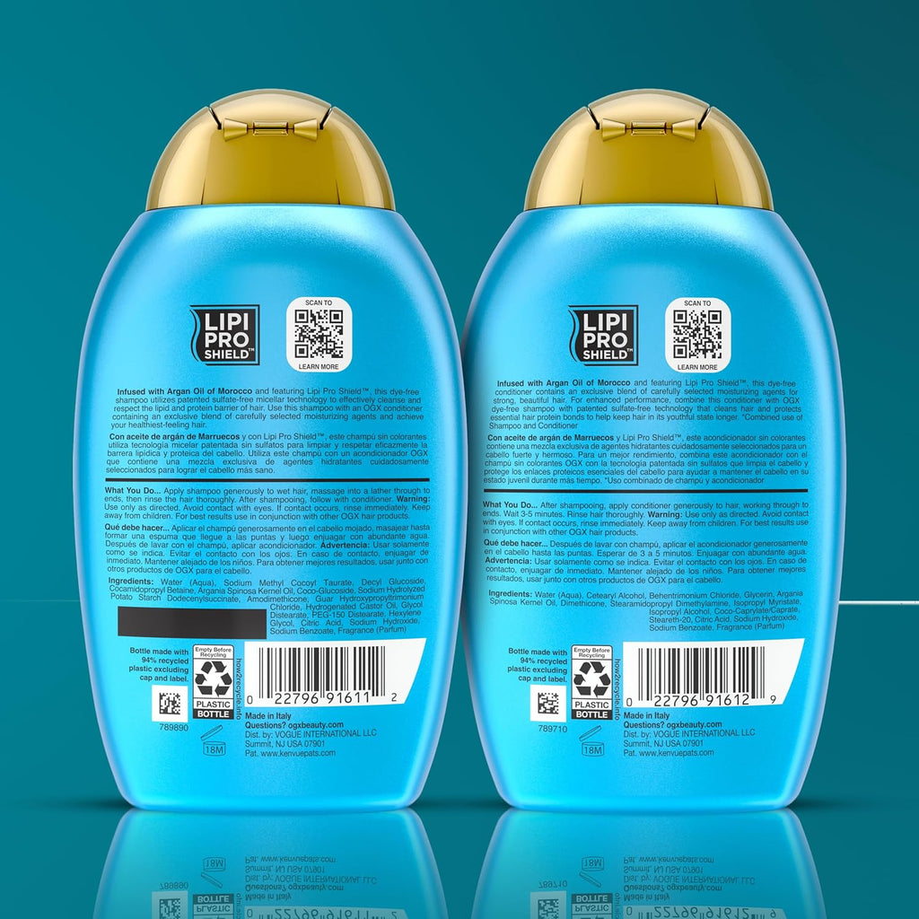OGX Renewing + Argan Oil of Morocco - Juego de champú y acondiciona...