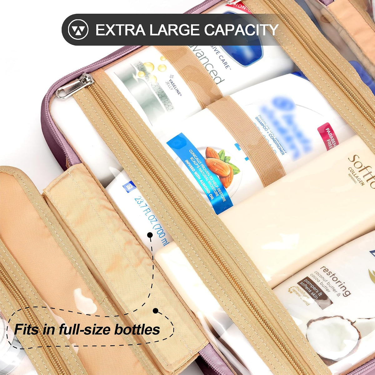 Neceser colgante de viaje para mujer, bolsa de maquillaje extragran...