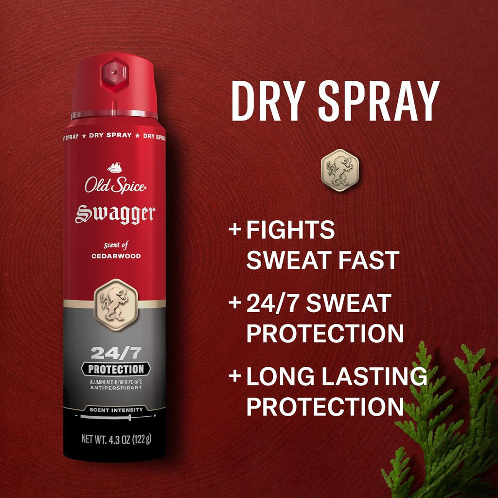 Desodorante antiperspirante en aerosol seco Old Spice para hombres,...