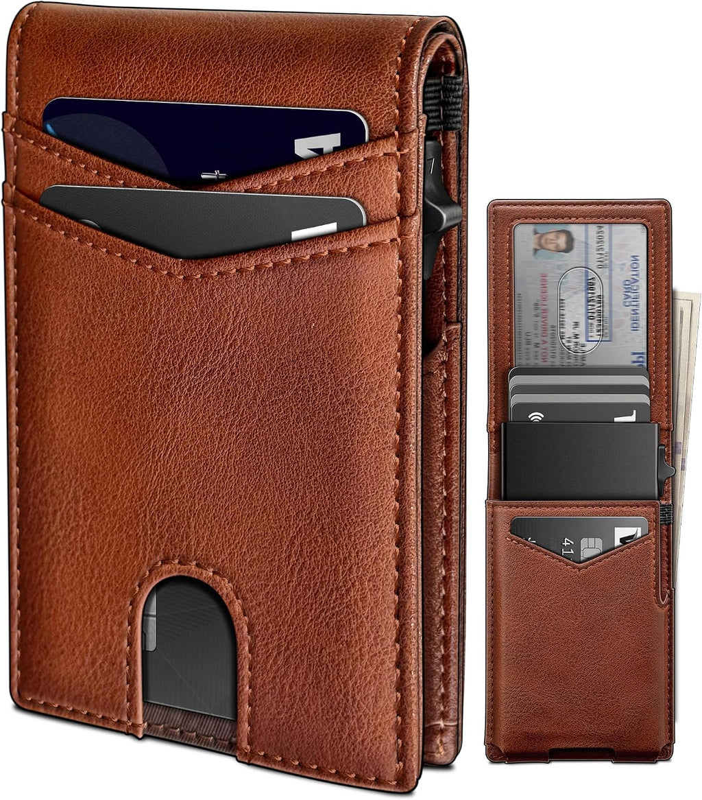 miyozi Cartera para hombre, funda delgada y desmontable para tarjet...