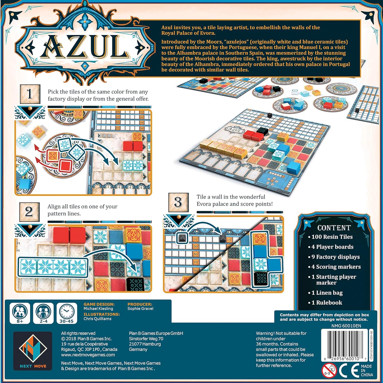 Juego de mesa Azul, de Plan B Games (idioma español no garantizado)