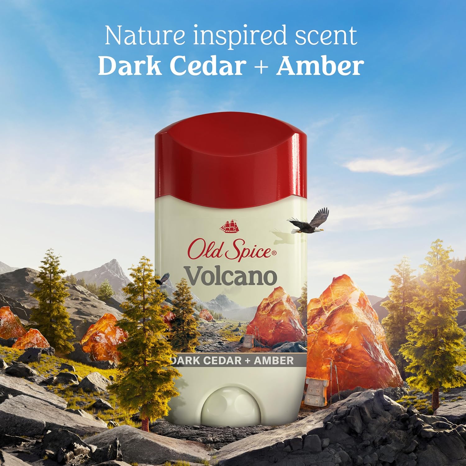 Old Spice Volcán antitranspirante y desodorante para hombre con car...