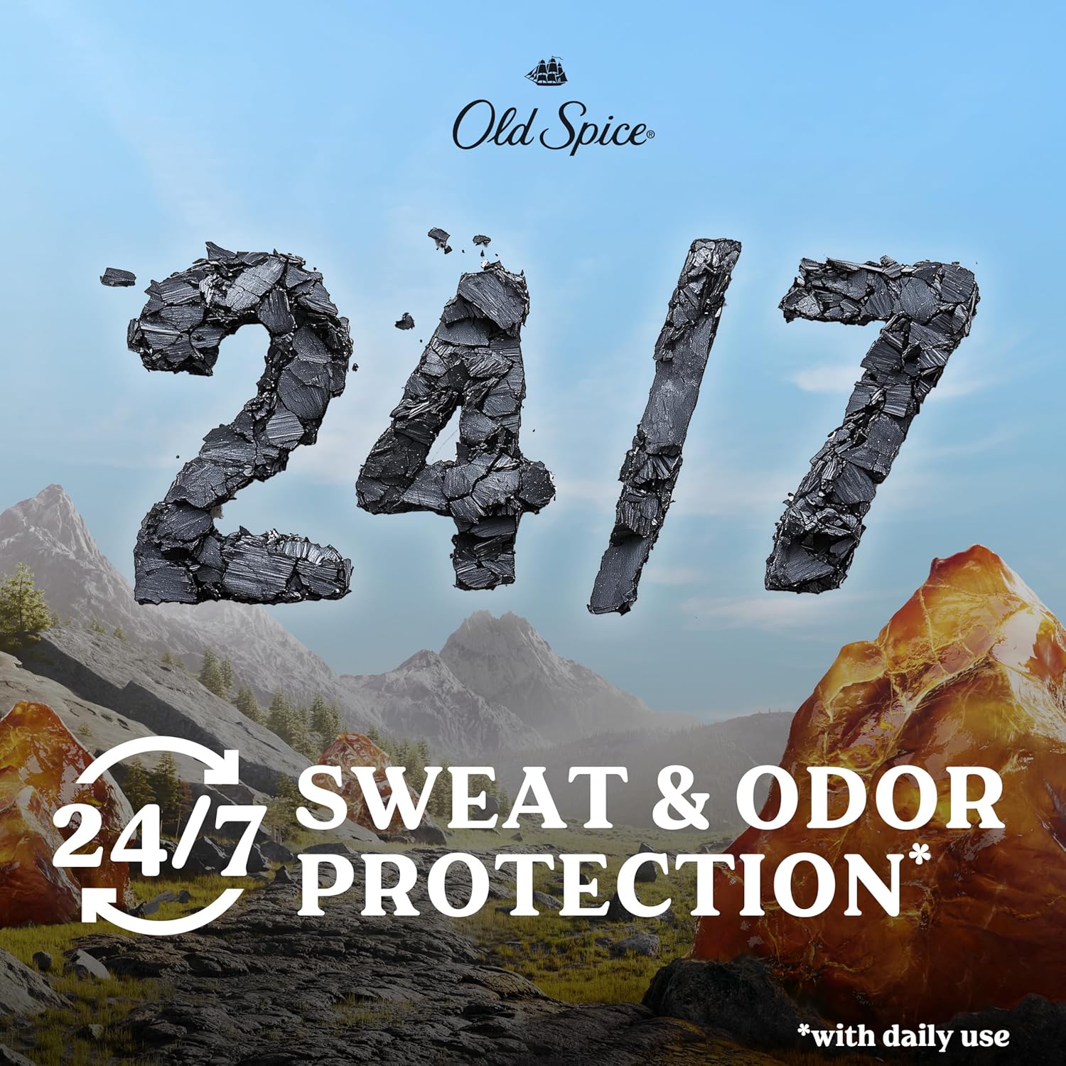 Old Spice Volcán antitranspirante y desodorante para hombre con car...