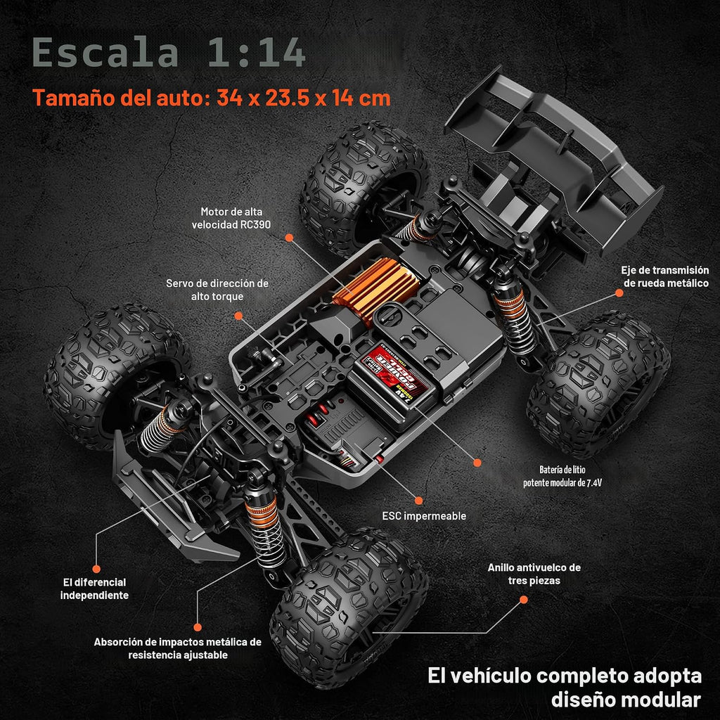 X-TMAGA Vehículos RC Todo Terreno a Escala 1:14 para Adultos y Niño...