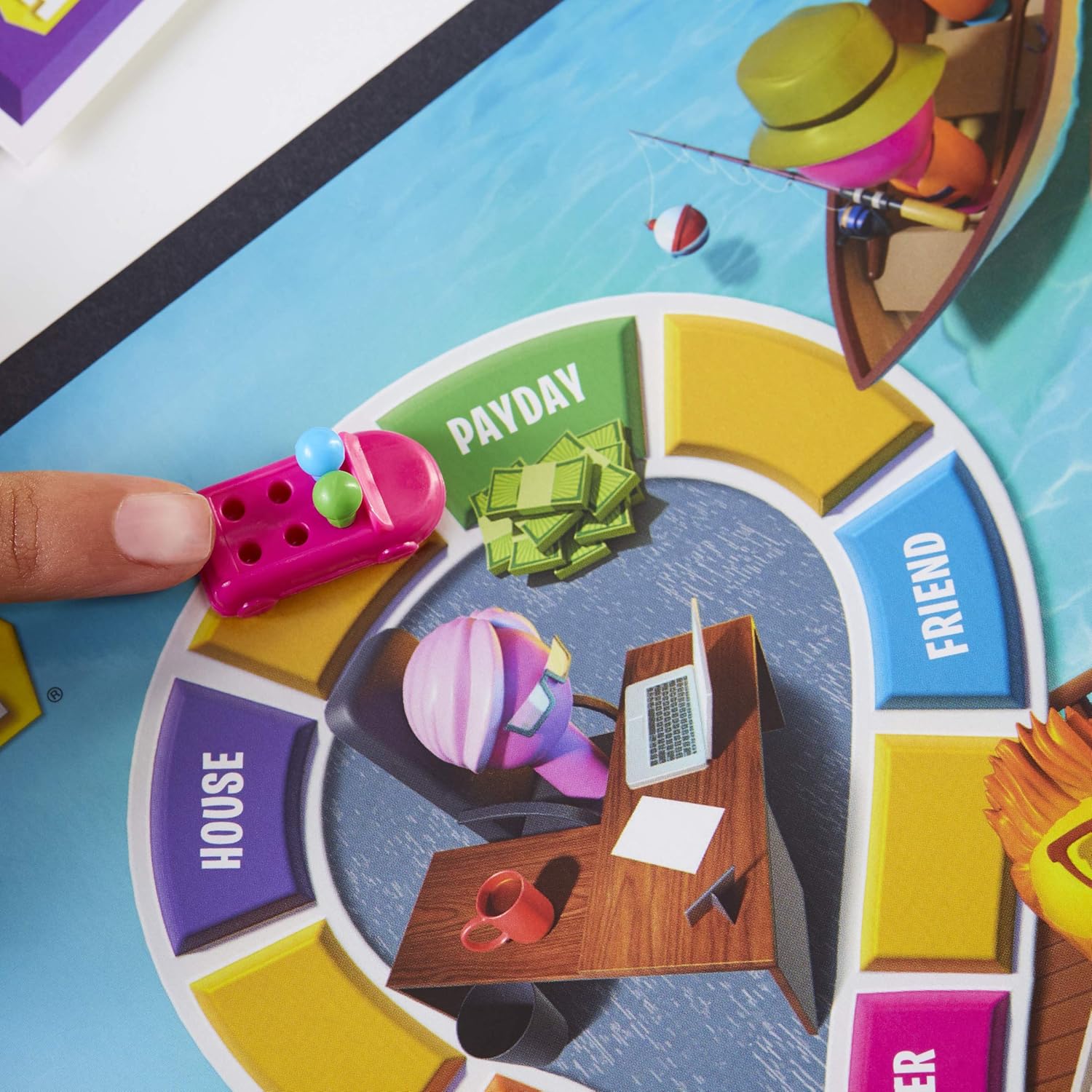 Juego de mesa The Game of Life, juegos familiares para niños de 8 a...