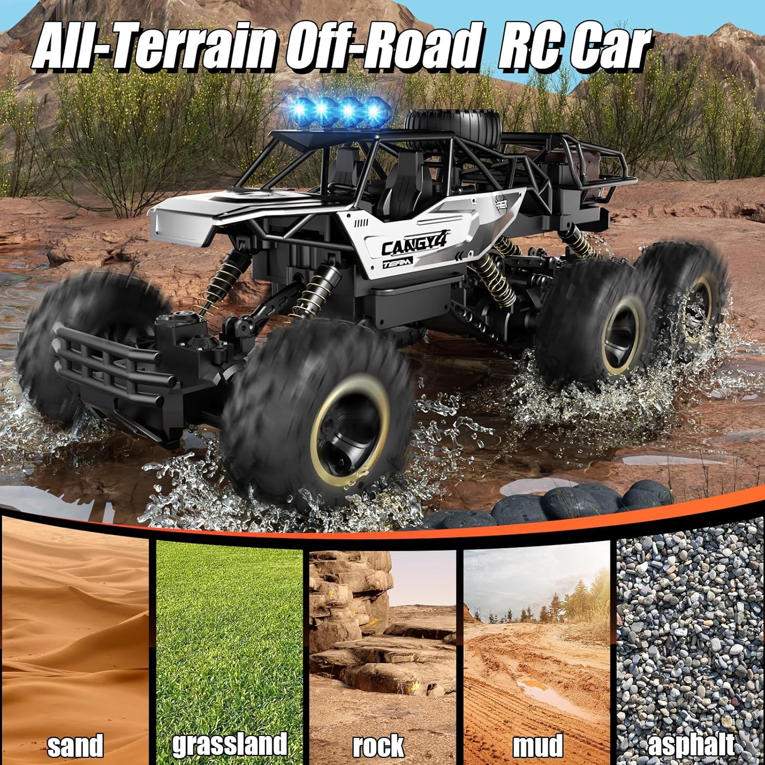 Jiakora Coches RC, Camión Monstruo de Control Remoto - Camión RC Ro...