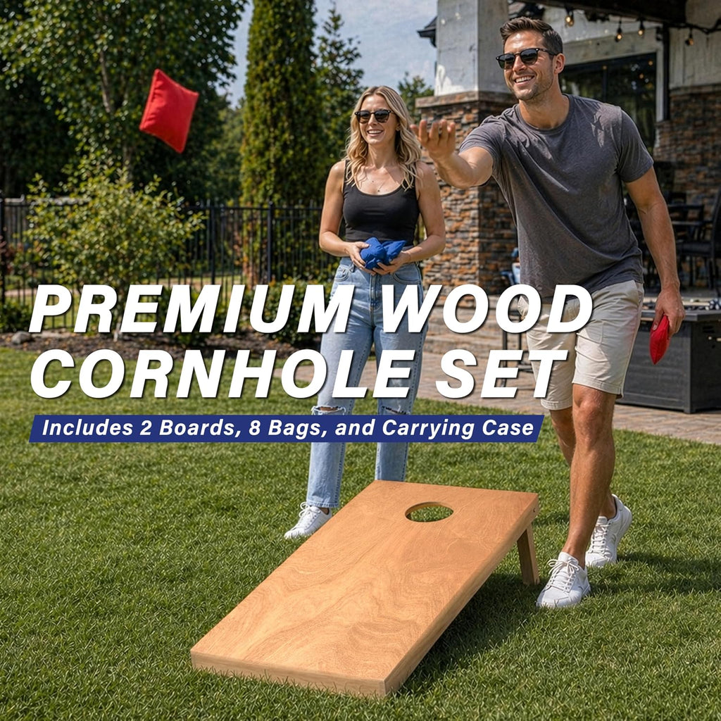 GoSports Juego de tablas de cornhole de madera de tamaño reglamenta...