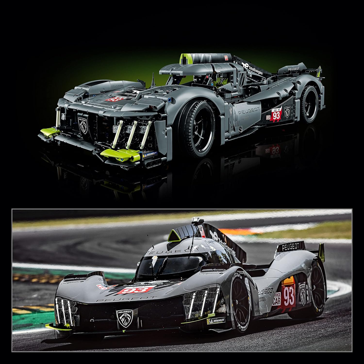 LEGO Technic Peugeot 9X8 24H Le Mans Hybrid Hypercar 42156 - Kit de...