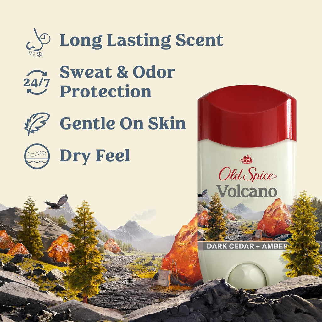 Old Spice Volcán antitranspirante y desodorante para hombre con car...