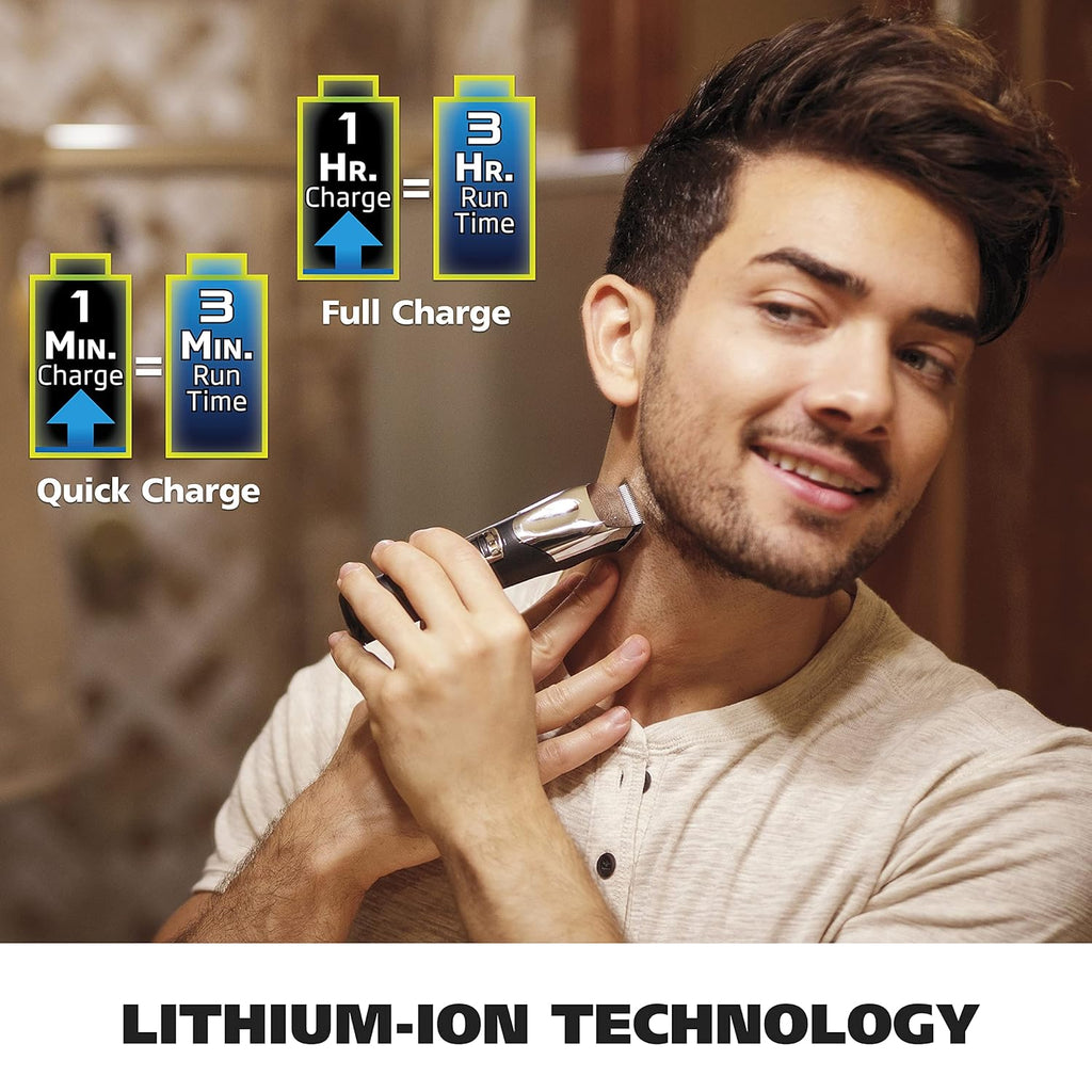Wahl USA Recortadora recargable de iones de litio todo en uno para...