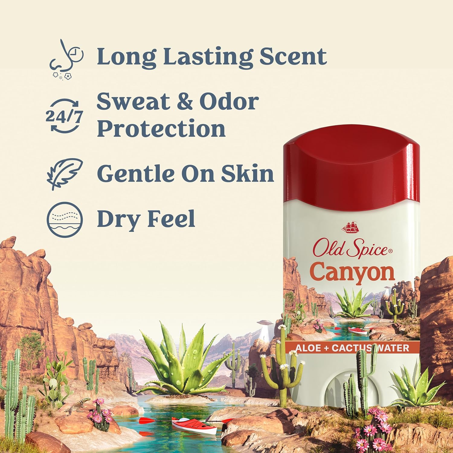 Old Spice Antitranspirante y desodorante Canyon para hombre con alo...