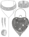 Juego de 5 monederos de embrague de diamantes de imitación para el...