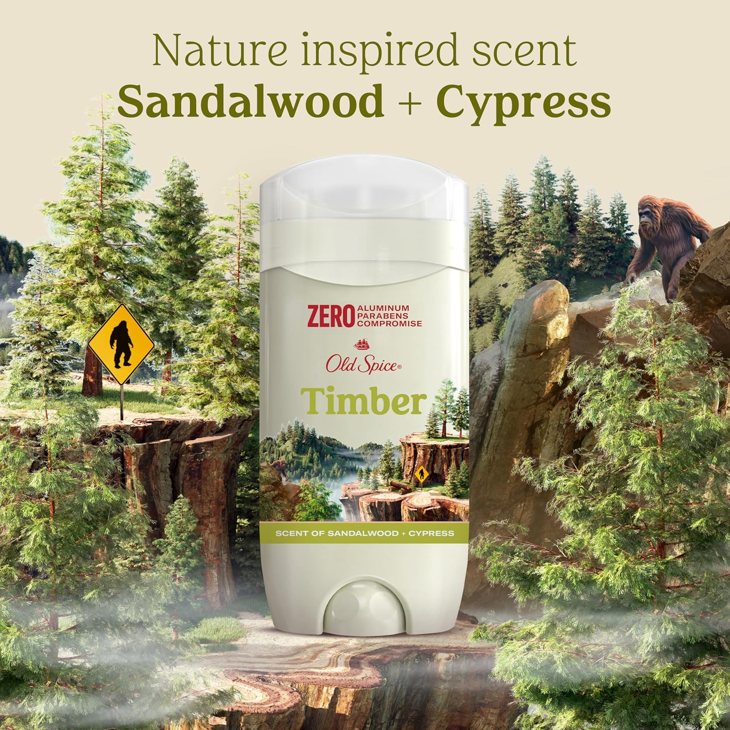 Old Spice Desodorante sin aluminio para hombres, Timber con sándalo...