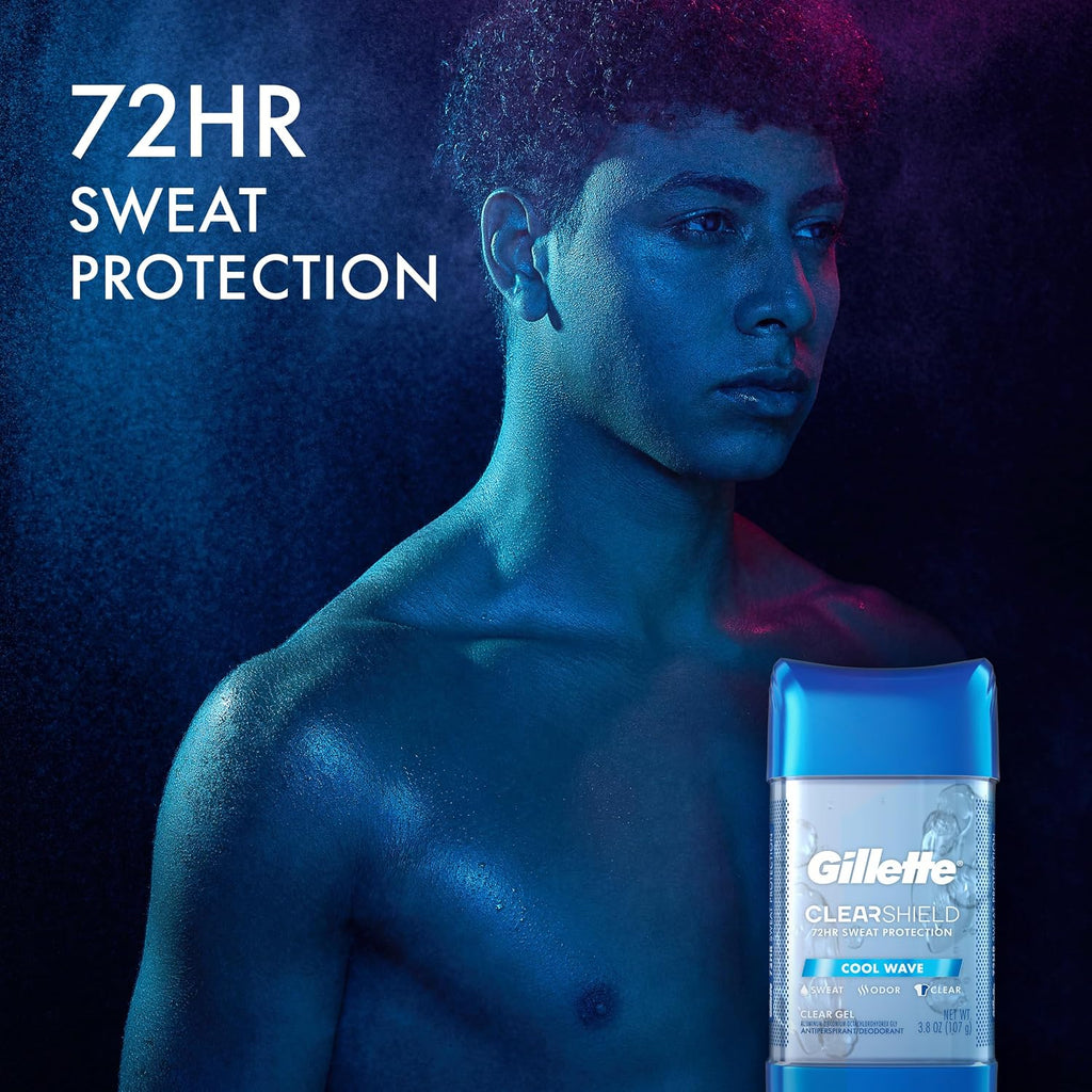 Gillette Gel transparente antitranspirante\/desodorante (paquete de 6)