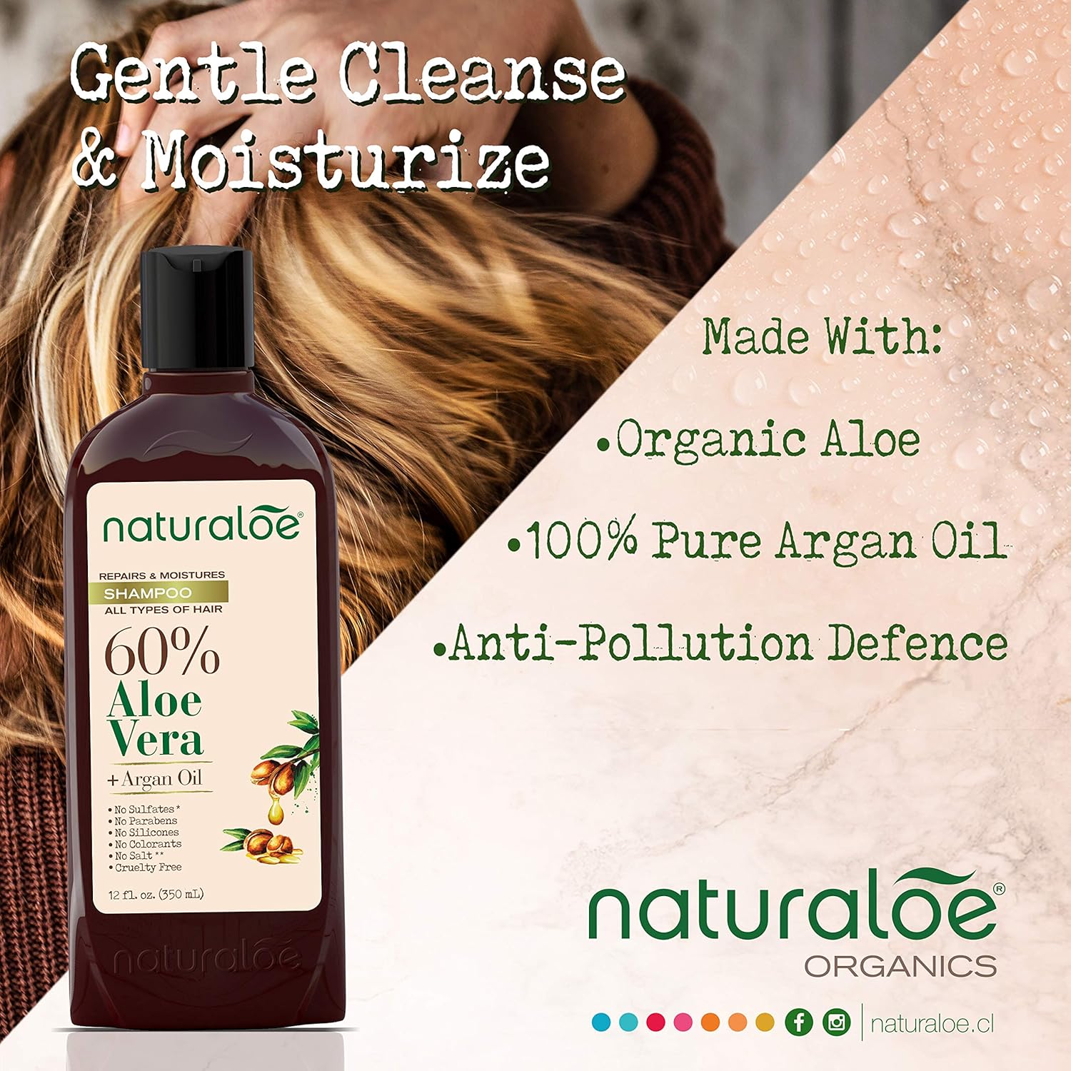 Naturaloe - Champú y acondicionador de reparaciones y humectaciones...